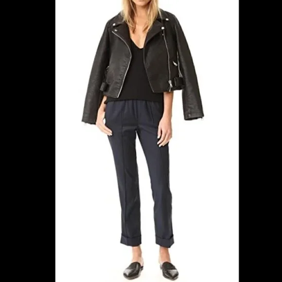 Atm Anthony Thomas Melillo Easy Fit Cropped Straight Leg Pants Size 8 - Picture 1 of 11